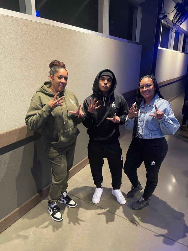 Customer wearing our brand